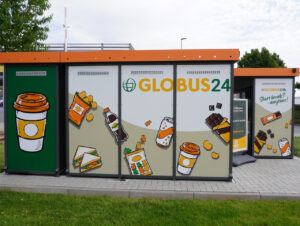 Frischeprodukte im 24/7-Store kommen aus der benachbarten Markthalle