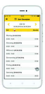 Auch Billa arbeitet mit einer Mitarbeiter-App, u.a. mit digitaler Mitarbeiterkarte und digitalem Dienstplan