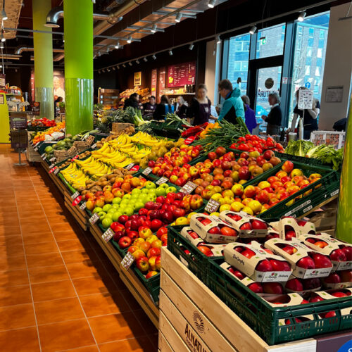 Obst und Gemüse kommt bevorzugt aus heimischem Bio-Anbau