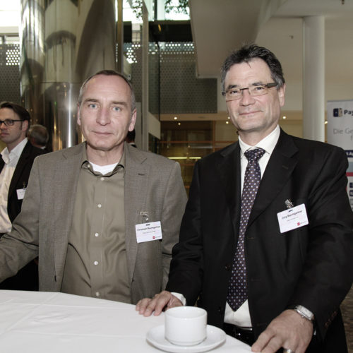 Teilnehmer aus der Schweiz: Christoph Baumgartner (Coop) und Jürg Baumgartner (Data Connect)