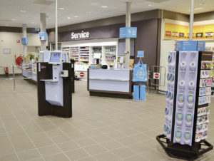 Self-Scanning Installation in einem Supermarkt einer niederländischen Lebensmittelkette (Foto: Pan Oston)