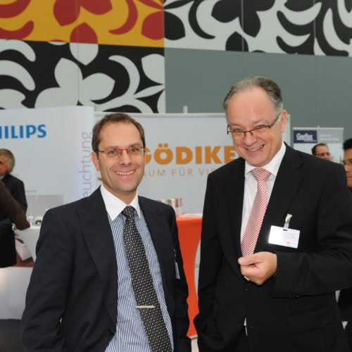 Holger Woyciechowski (Coop Kiel) und Michael Junker (Wanzl)